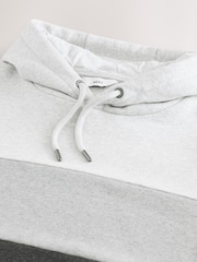 Black/White Marl Colour Block Hoodie - Image 8 of 9