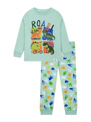 Harry Bear Green Dinosaur Pyjamas And Dressing Gown Set - Image 8 of 11