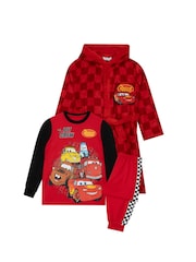 Character Red Disney Cars Pyjamas And Dressing Gown Set - Image 1 of 10
