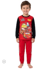 Character Red Disney Cars Pyjamas And Dressing Gown Set - Image 4 of 10