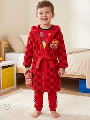 Character Red Disney Cars Pyjamas And Dressing Gown Set - Image 5 of 10