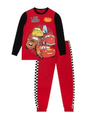 Character Red Disney Cars Pyjamas And Dressing Gown Set - Image 7 of 10