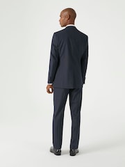 Skopes Blue Tailored Fit Cuba Geometric Dinner Suit Jacket - Image 3 of 6