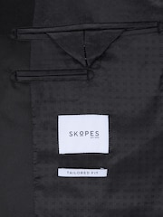 Skopes Blue Tailored Fit Cuba Geometric Dinner Suit Jacket - Image 6 of 6