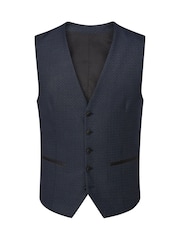 Skopes Blue Single Breasted Cuba Geometric Dinner Suit Waistcoat - Image 3 of 3