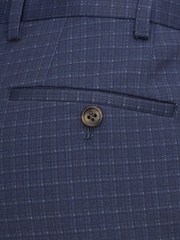 Skopes Blue Tailored Fit Ultimate Comfort Fenton Check Suit Trousers - Image 4 of 4