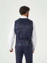 Skopes Blue Tailored Fit Ultimate Comfort Fenton Check Suit Waistcoat - Image 2 of 4