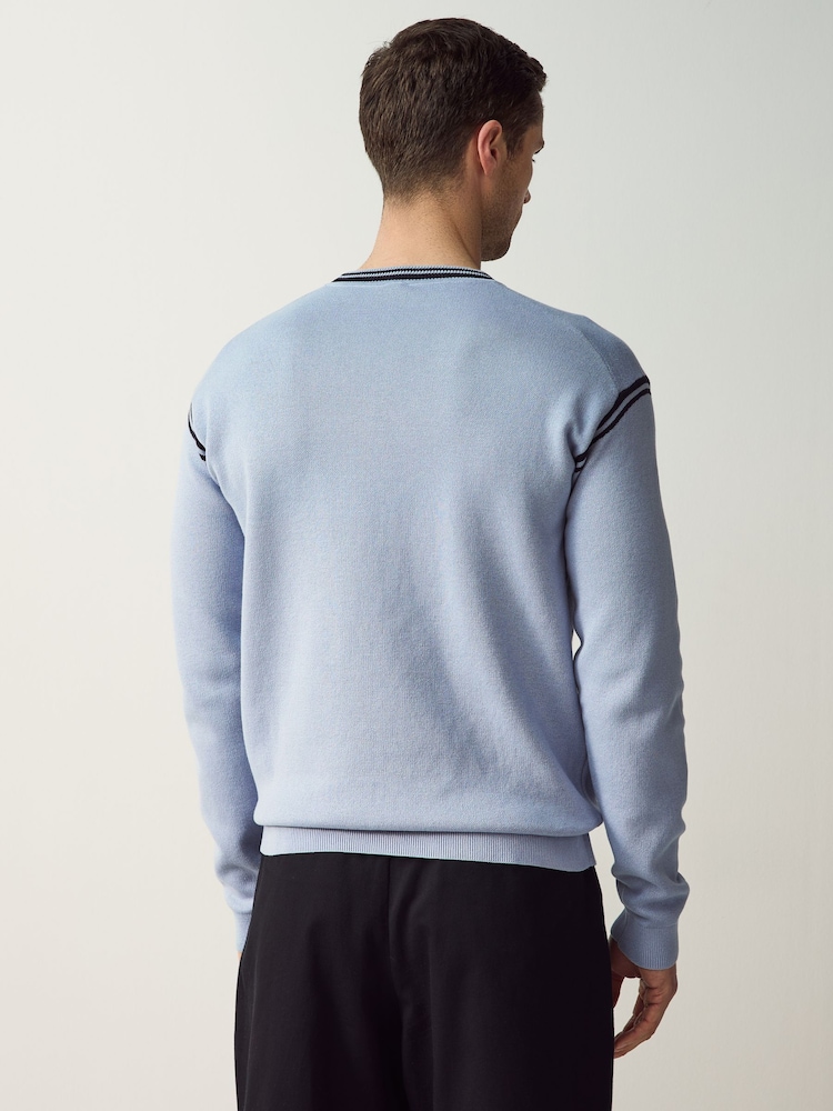 BOSS Blue Tape Jacquard Knit Jumper - Image 2 of 4 BOSS Blue Tape Jacquard Knit Jumper - Image 2 of 4