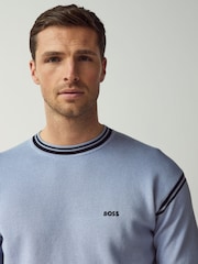 BOSS Blue Tape Jacquard Knit Jumper - Image 3 of 4