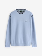 BOSS Blue Tape Jacquard Knit Jumper - Image 4 of 4