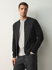 BOSS Black Grey Ever X Zip Up Knitted Jumper - Image 1 of 1