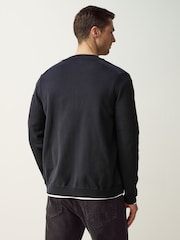 BOSS Navy Ever X Zip Up Knitted Jumper - Image 2 of 4