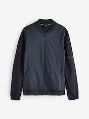 BOSS Navy Ever X Zip Up Knitted Jumper - Image 4 of 4