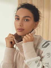 B by Ted Baker Ecru Longline Zip Through Hoodie - Imagen 5 de 11