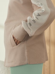 B by Ted Baker Ecru Longline Zip Through Hoodie - Imagen 6 de 11