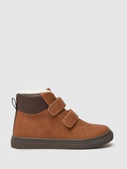 Schuh Cooper Faux Fur Brown Boots - Image 1 of 4