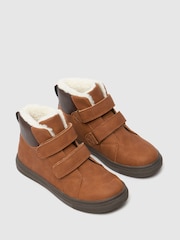 Schuh Cooper Faux Fur Brown Boots - Image 3 of 4