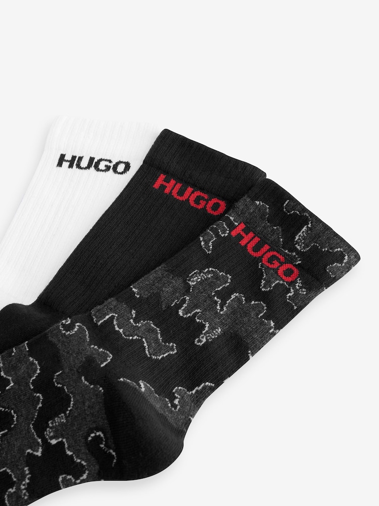HUGO Multi Hugo Sport Socks 3 Pack - Image 5 of 5 HUGO Multi Hugo Sport Socks 3 Pack - Image 5 of 5