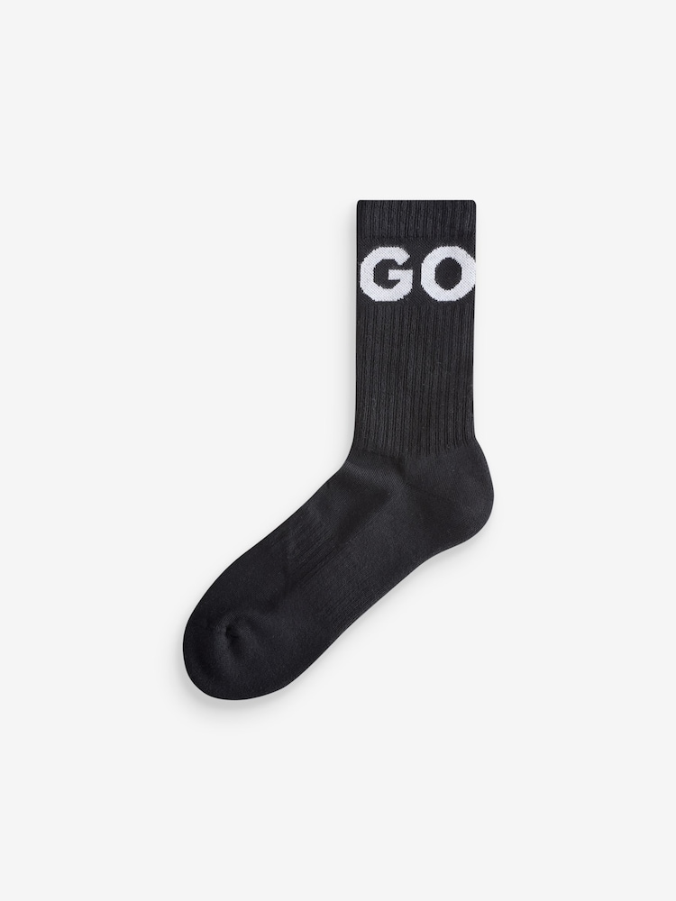 Schwarz - HUGO Hugo Sport Socks 3 Pack - Bild 2 von 7