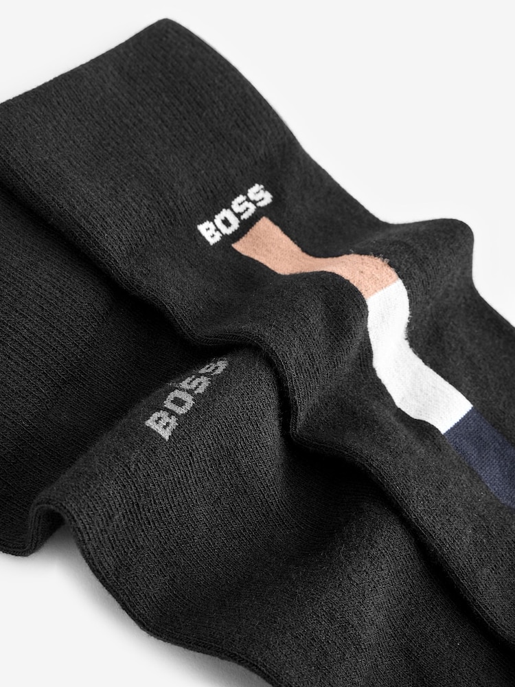 BOSS Black Iconic Cotton Socks 2 Pack - Image 5 of 5