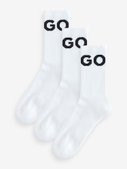 Weiß - HUGO Hugo Sport Socks 3 Pack - Bild 1 von 6