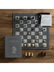 WS Games Dark Grey Chess Vintage Bookshelf Board Game - Image 3 of 6