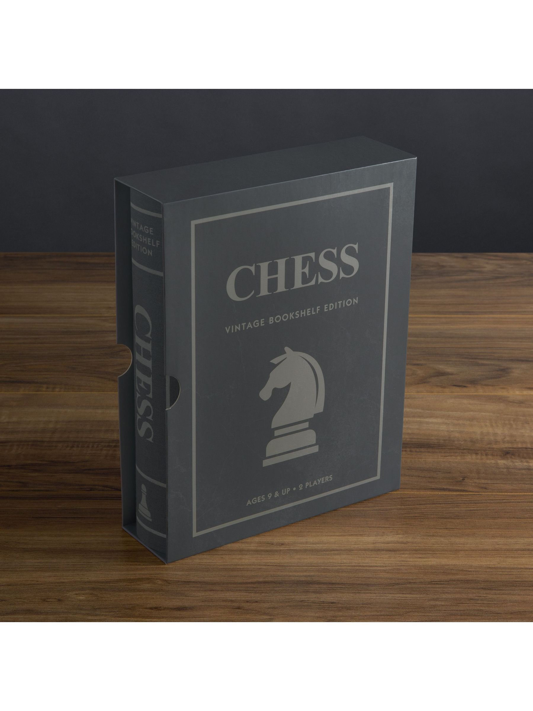 WS Games Dark Grey Chess Vintage Bookshelf Board Game - Image 5 of 6
