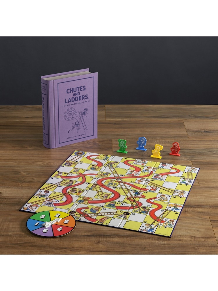 WS Games Lilac Chutes and Ladders Vintage Bookshelf Board Game - Image 1 of 6