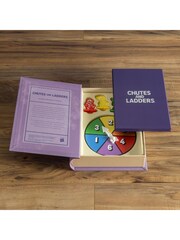 WS Games Lilac Chutes and Ladders Vintage Bookshelf Board Game - Image 4 of 6