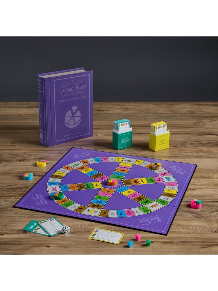 WS Games Purple Trivial Pursuit Vintage Bookshelf Board Game - Image 1 of 6