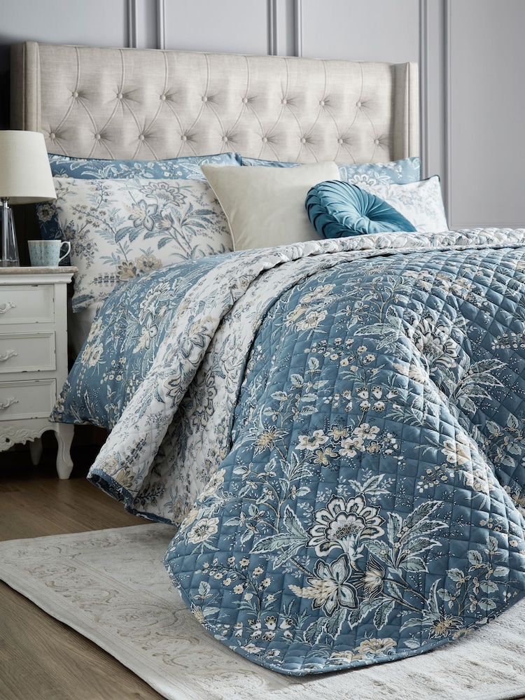 Laura Ashley Dusky Seaspray Marlbrook Quilted Bedspread - Image 1 of 5
