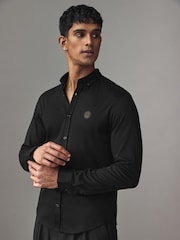 BOSS Black Motion Jersey Stretch Oxford 100% Cotton Shirt - Image 1 of 4