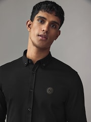 BOSS Black Motion Jersey Stretch Oxford 100% Cotton Shirt - Image 3 of 4