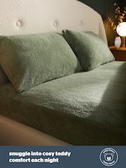 Silentnight Sage Teddy Fleece Fitted Sheet - Image 2 of 7