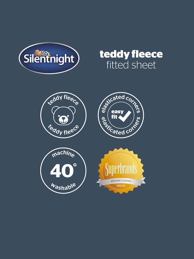 Silentnight Sage Teddy Fleece Fitted Sheet - Image 7 of 7