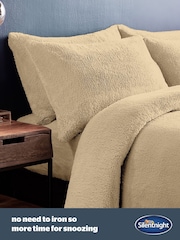 Silentnight Natural Teddy Fleece Duvet Set - Image 4 of 7