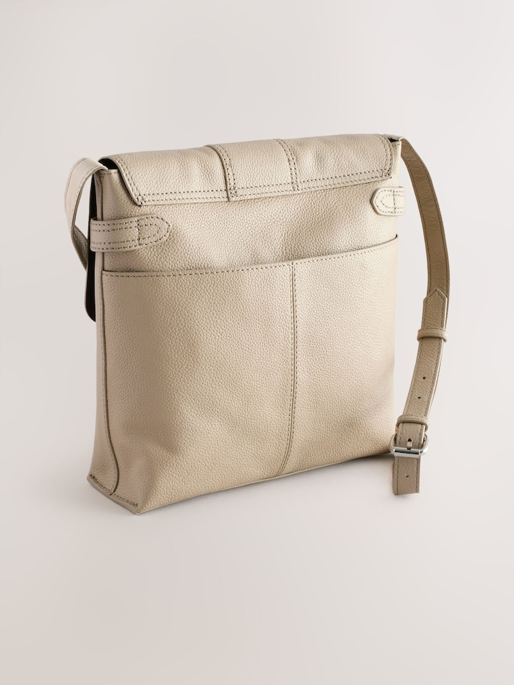 Stone Leather Messenger Bag - Image 5 of 8