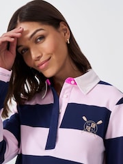 Crew Clothing Pink Loungewear Rugby 100% Cotton Pyjamas Set - Image 3 of 5