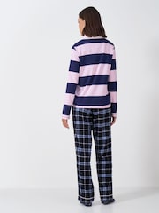 Crew Clothing Pink Loungewear Rugby 100% Cotton Pyjamas Set - Image 4 of 5
