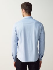 BOSS Light Blue Motion Jersey Stretch Oxford 100% Cotton Shirt - Image 2 of 5