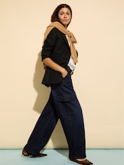 Baukjen Blue Wide Leg Cargo Jeans - Image 3 of 5