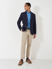 Crew Clothing Company Blue Banbury Wool Blazer - Image 3 of 5
