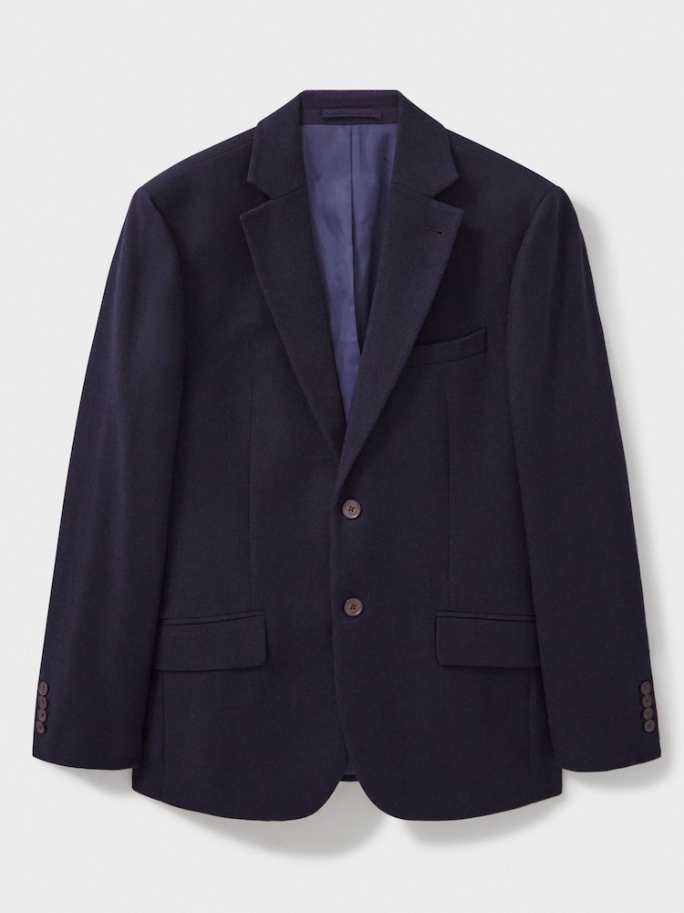 Crew Clothing Company Blue Banbury Wool Blazer - Image 5 of 5