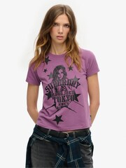 Superdry Purple Pop Archive Super Fitted T-Shirt - Image 1 of 3