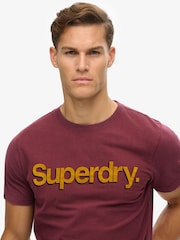 Superdry Purple Classic Core Logo Shadow T-Shirt - Image 3 of 3