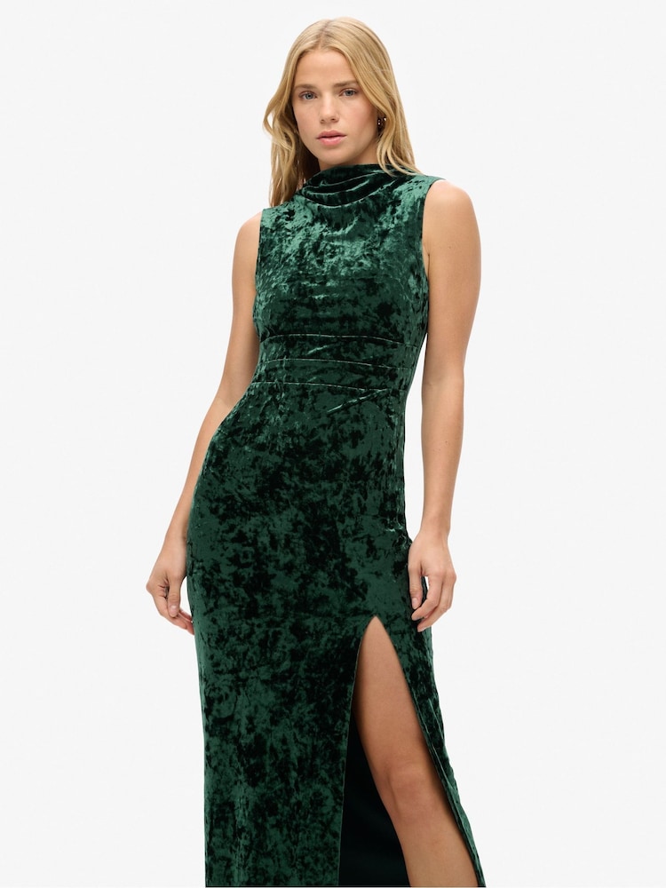 Superdry Maxikleid aus Samt - Bild 1 von 3 Superdry Maxikleid aus Samt - Bild 1 von 3