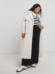 Simply Be Cream Stripe Jumper - Image 4 of 4