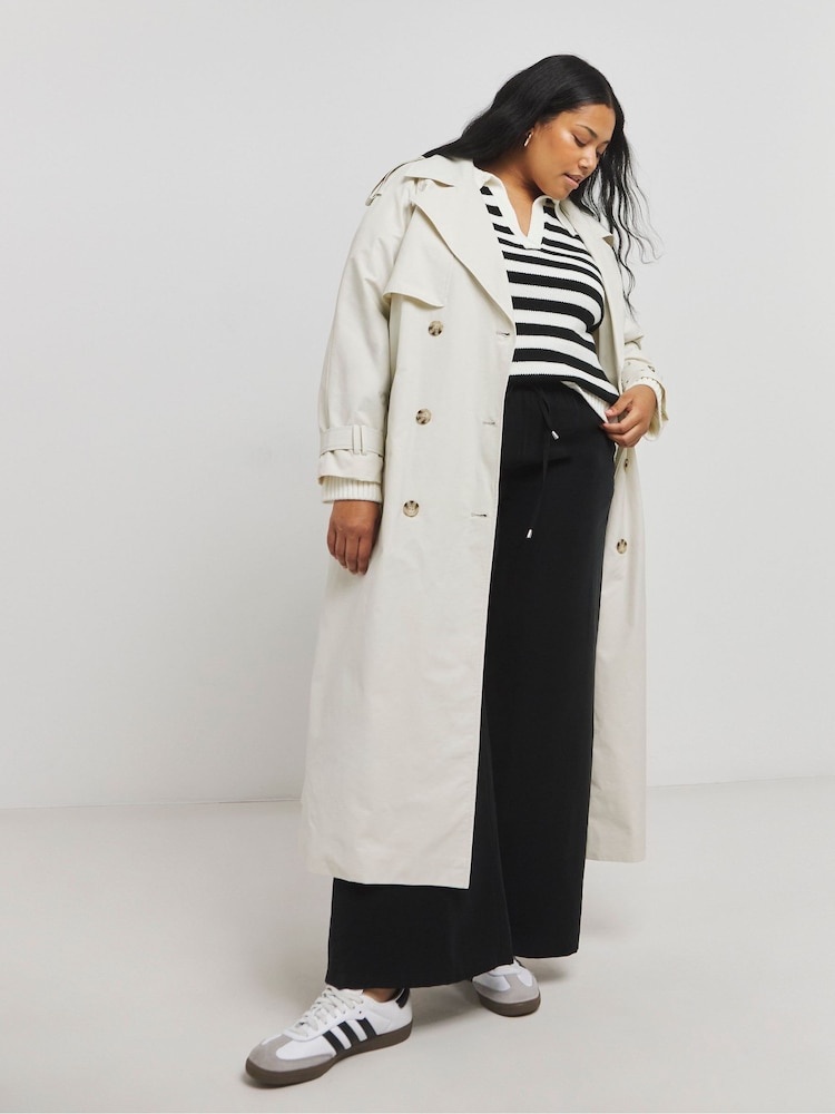 Simply Be Cream Stripe Jumper - Image 4 of 4