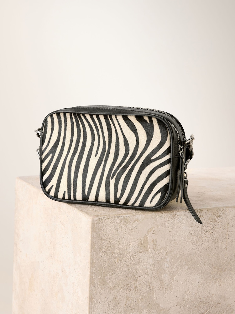 Zebra Leather Camera Bag - Image 6 of 9