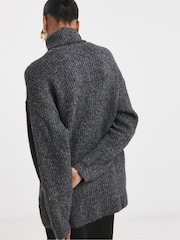 JD Williams Grey Roll Neck Tunic - Image 3 of 4